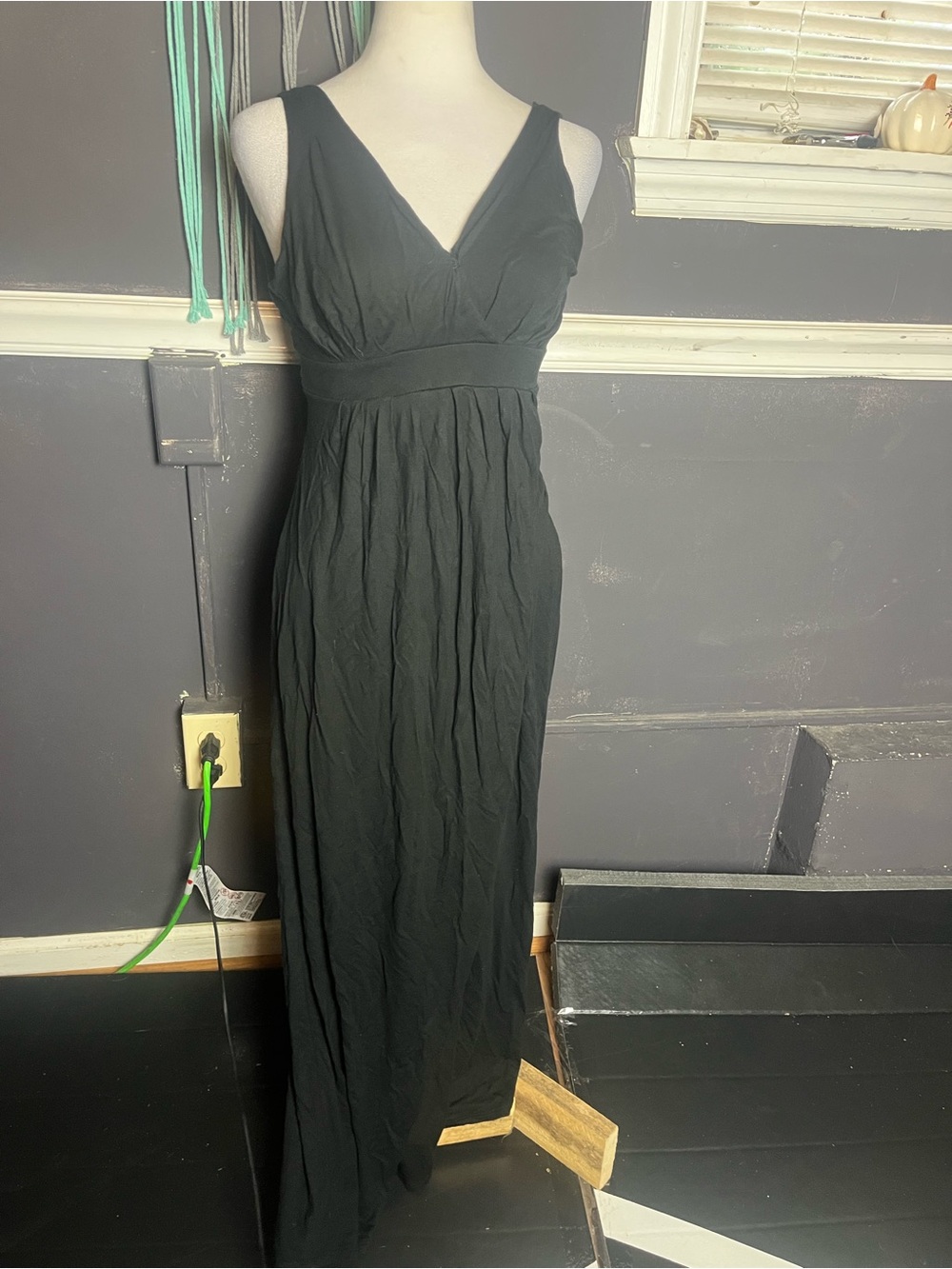 Women’s size small black maxi dress from Banana Republic